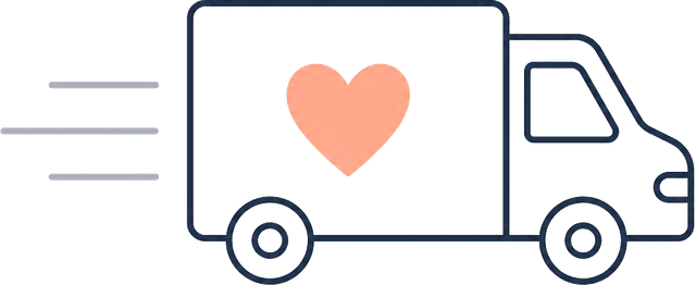 Illustration of a fast delivery truck